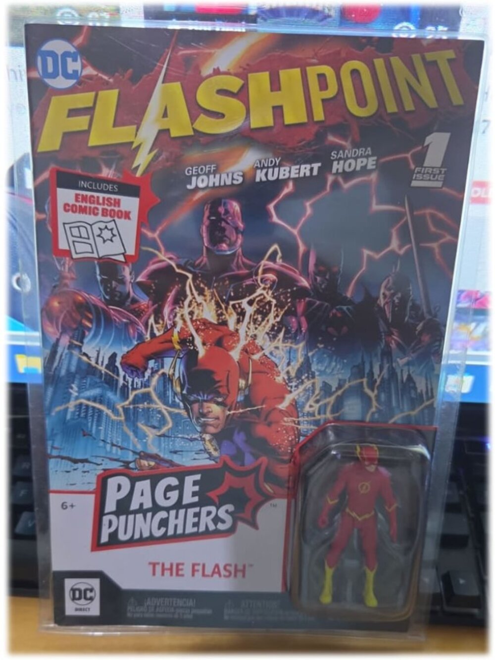 DC 3in Action Figure with Comic WV1 - The Flash